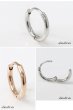 画像4: ステンレス フープピアス シルバー ローズゴールド 金属アレルギー対応 光沢 メタル素材 シンプル 小さめ フープ ループ リング 輪っか ピアス アクセサリー メンズ レディース 中折れ式 12mm  メール便なら送料無料 (4)