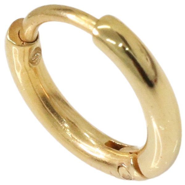 画像8: ステンレス フープピアス シルバー ブラック ゴールド 金属アレルギー対応 光沢 メタル素材 シンプル 小さめ フープ ループ リング 輪っか ピアス アクセサリー メンズ レディース 中折れ式 12mm メール便なら送料無料 (8)