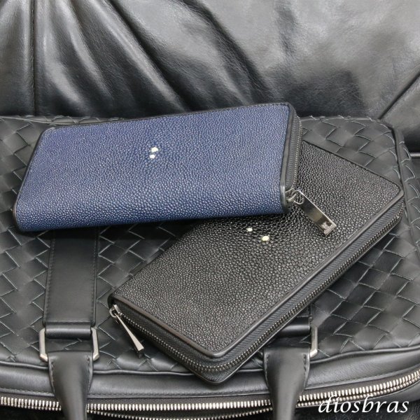 画像9: 財布 ラウンドファスナー メンズ レディースマルチカラーファスナー 本革 カットスティングレー エイ革  大容量 ラウンドファスナー ウォレット ガルーシャ ラウンド ジッパー ＺＩＰＰＥＲ 財布 ヌメ革 レザーウォレット ロングウォレット バイカー 長財布 牛革 紳士 婦　VALENA-ヴァレナ- (9)