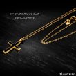 画像2: 日本製 クロス 十字架 ペンダント k18 チェーン付き  シンプル ゴールド 18k メンズ レディース クロスペンダント 18金 チャーム クロス ペンダント コイン アズキチェーン 金貨 長あずきチェーン ペンダント トップ 小豆チェーン ネックレス (2)
