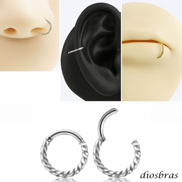 画像5: フープ リング ボディーピアス ステンレス 16G 16ゲージ 鼻ピア ス 軟骨ピアス つけっぱなし ト ラガス 耳たぶ 舌ピ へそピアス インダストリアル (5)