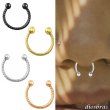 画像1: フープ　リング サーキュラーバーベル ボディーピアス ロープ ねじり ステンレス メンズ 16G 16ゲージ 鼻ピアス　軟骨ピアス つけっぱなし トラガス 軟骨ピアス ボディーピアス 耳たぶ 舌ピ へそピアス インダストリアル ファーストピアス セカンドピアス (1)