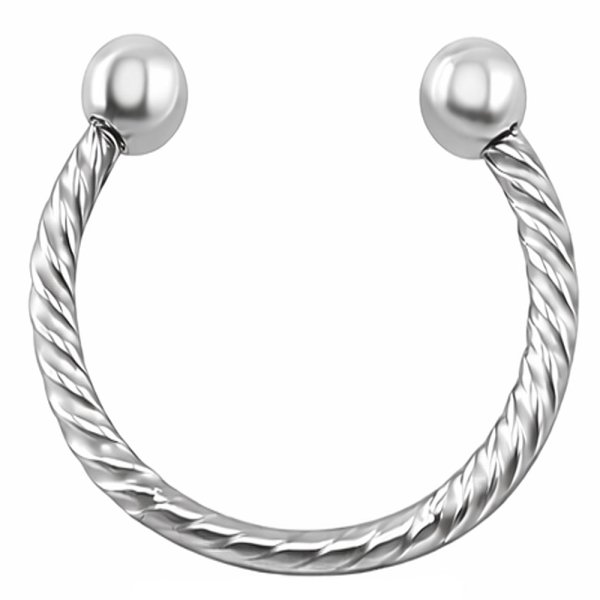 画像8: フープ　リング サーキュラーバーベル ボディーピアス ロープ ねじり ステンレス メンズ 16G 16ゲージ 鼻ピアス　軟骨ピアス つけっぱなし トラガス 軟骨ピアス ボディーピアス 耳たぶ 舌ピ へそピアス インダストリアル ファーストピアス セカンドピアス (8)