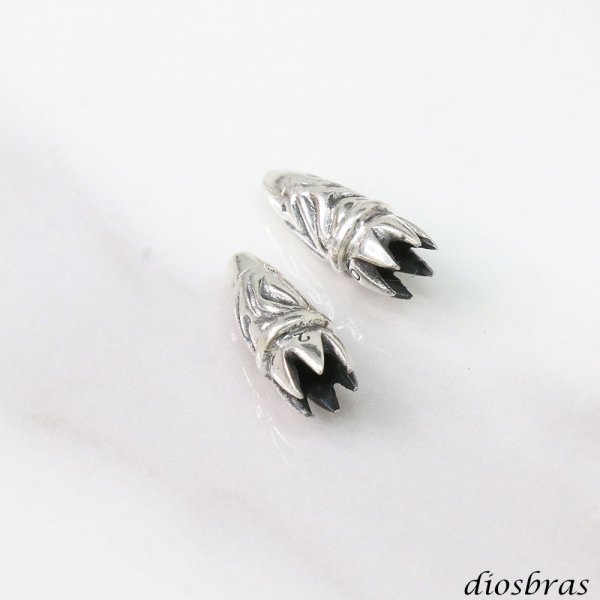 画像5: エンドパーツ２個セット アラベスク チョーカー作成用 カスタム オリジナル作成用 アクセサリーパーツ クロス プレーン キーフック チェーン フック  シルバー シルバー925 パーツ アクセサリー ハンドメイド パーツ  ゴシック アラベスク (5)