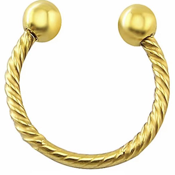 画像6: フープ　リング サーキュラーバーベル ボディーピアス ロープ ねじり ステンレス メンズ 16G 16ゲージ 鼻ピアス　軟骨ピアス つけっぱなし トラガス 軟骨ピアス ボディーピアス 耳たぶ 舌ピ へそピアス インダストリアル ファーストピアス セカンドピアス (6)