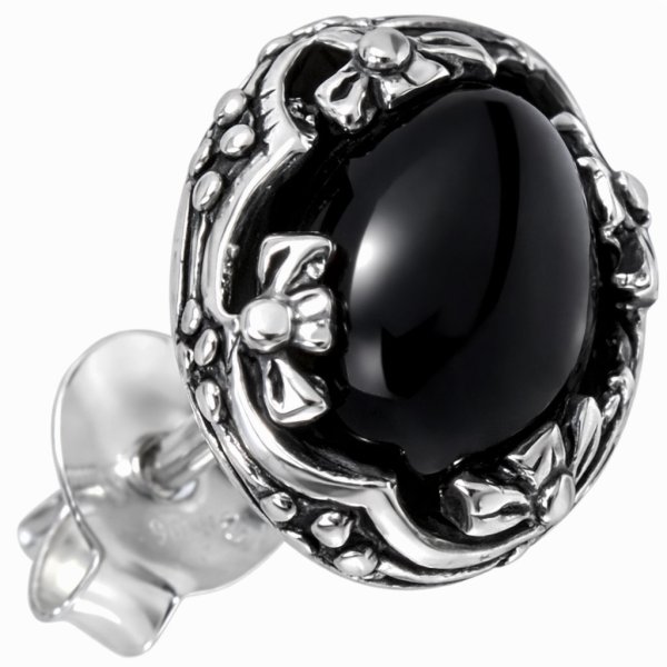 画像8: ピアス ブラックスター ムーンストーン ターコイズ アラベスク 王冠 クラウン クロス 十字架 ダイオプサイト ワンポイント ゴシック 本物シルバー925  ピアス 片方 パワーストーン ピアス片耳 片方販売ピアス メンズ レディース メール便なら送料無料 (8)