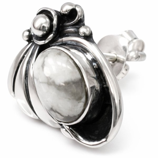 画像7: グリーン ターコイズ ピアス  本物シルバー925  ピアス 片方 トルコ石 ナバホ ネイティブアメリカン インディアン ジュエリー ワンポイント パワーストーン ピアス片耳 片方販売ピアス メンズ レディース 6 5mm メール便なら送料無料 (7)