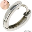 画像1: フープピアス リング シルバー９２５ ピアス メンズ レディース 激安ピアス イヤリング アクセサリー フープ 本物シルバー９２５ 片方ピアス メンズ レディース 鏡面 ライン 楕円 オーバル 中折れ式 (1)