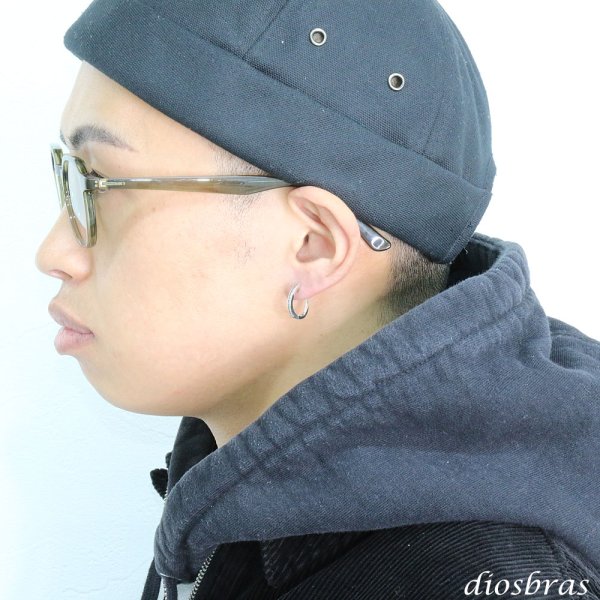 画像3: ジルコニア フープ リング シルバー９２５ ピアス メンズ レディース フープ ライン 本物シルバー９２５ 片方ピアス メンズ レディース (3)