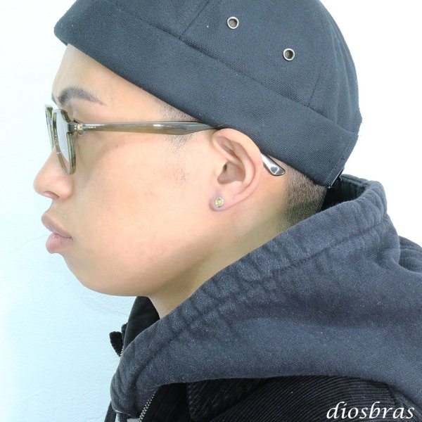 画像3: シトリン ピアス シルバー925  ピアス 丸 片方 パワーストーン ピアス片耳 片方販売ピアス メンズ レディース ワンポイント (3)