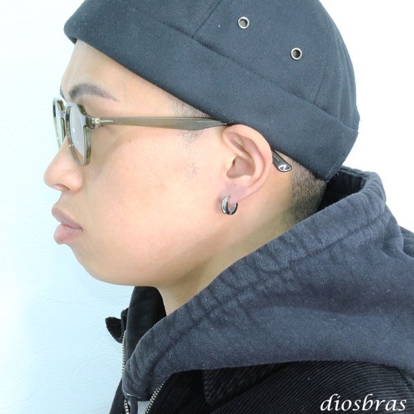 画像3: ステンレス フープピアス シルバー 金属アレルギー対応 メタル素材 シンプル 小さめ フープ ループ リング 輪っか ピアス  メンズ アクセサリー レディース 中折れ式 13mm (3)