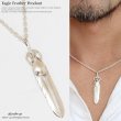 画像4: シルバー925素材 フェザー トップ ハートフェザー フェザーネックレス ハンドメイドネックレス インディアンジュエリー ネイティブ シルバー925ペンダント フェザー イーグル  パーツ ネックレス メンズ レディース 中 (4)