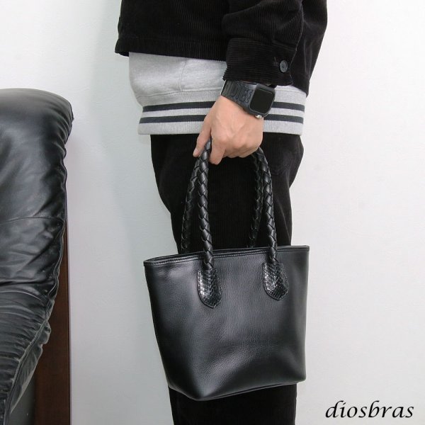 画像7: ミニ トートバッグ レザー 革 ミニ トートバッグ コンパクト　バッグ レザー 牛革 メンズ ショルダーバック 本革 ブリーフケース バッグ 本革 鞄 男性 ギフト 旅行 通勤 小銭入れ A4ファイル A4サイズ 軽量 軽い 大容量 レディース 最高級カーフスキン プレゼント (7)