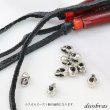画像2: ビーズ シルバー シルバー925 ビーズ アクセサリー ハンドメイド パーツ スカル ハンド 骸骨 髑髏 ドクロ クロス 十字架 トリプルクラウン ゴシック アラベスク 縦mm 直径mm 穴径mm  ブラックジルコニア (2)