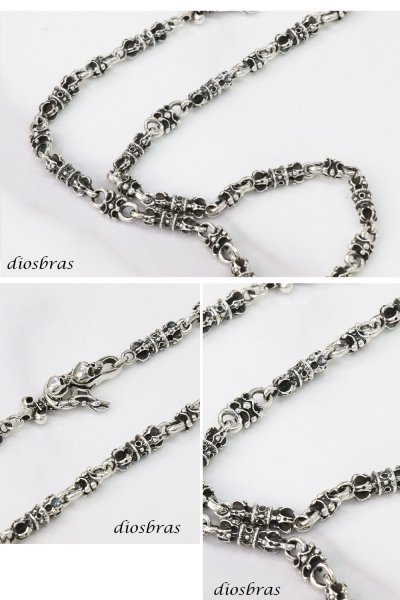 画像3: ネックレス チェーン ネックレスチェーン　クロス 十字架　太陽神　サンマーク　メンズ レディース シルバーネックレス シルバー925 アラベスク クロス 十字架 スクエアデザイン ネックレスチェーン シルバー925  (3)