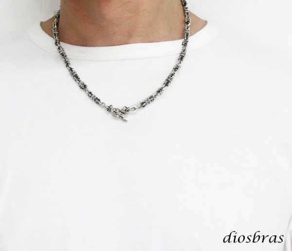 画像2: ネックレス チェーン ネックレスチェーン　クロス 十字架　太陽神　サンマーク　メンズ レディース シルバーネックレス シルバー925 アラベスク クロス 十字架 スクエアデザイン ネックレスチェーン シルバー925  (2)