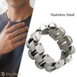 画像1: ステンレス  リング  ウォッチリング　 チェーン リンク シルバー 金属アレルギー対応 光沢 リング アクセサリー メンズ レディース (1)