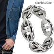 画像1: ステンレス  リング  アンカー チェーン マリーン　マリーナ リング シルバー 金属アレルギー対応 光沢 リング アクセサリー メンズ レディース (1)