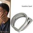 画像1: ２連ステンレス  リング  チェーン リンク シルバー 金属アレルギー対応 光沢 リング アクセサリー メンズ レディース (1)