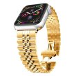 画像10: アップルウォッチ バンド  ベルト apple watch ステンレス バンド 49mm 44mm/45mm/46ｍｍ ULTRA ウルトラ バンド ベルト  高級  バタフライバックル ブラック オレンジ メンズ  スポーツ   6 /7/8/9/10/11/ULTRA/SE ステンレススチール (10)