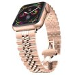 画像11: アップルウォッチ バンド  ベルト apple watch ステンレス バンド 49mm 44mm/45mm/46ｍｍ ULTRA ウルトラ バンド ベルト  高級  バタフライバックル ブラック オレンジ メンズ  スポーツ   6 /7/8/9/10/11/ULTRA/SE ステンレススチール (11)