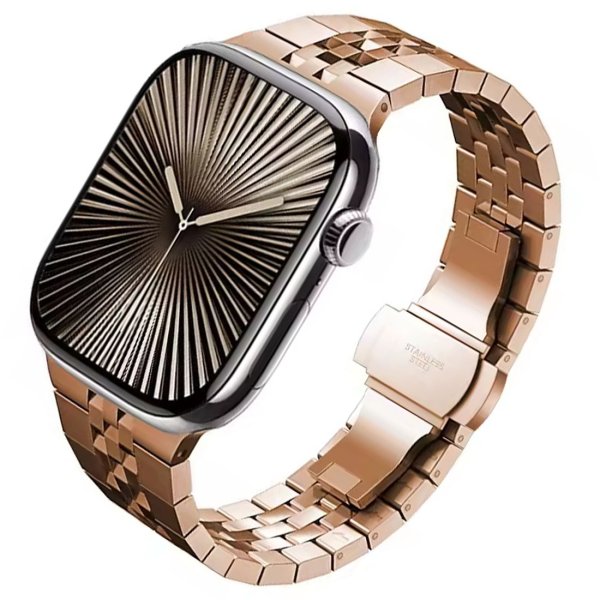 画像13: アップルウォッチ バンド  ベルト apple watch ステンレス バンド 49mm 44mm/45mm/46ｍｍ ULTRA ウルトラ バンド ベルト  高級  バタフライバックル ブラック オレンジ メンズ  スポーツ   6 /7/8/9/10/11/ULTRA/SE ステンレススチール (13)
