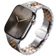 画像17: アップルウォッチ バンド  ベルト apple watch ステンレス バンド 49mm 44mm/45mm/46ｍｍ ULTRA ウルトラ バンド ベルト  高級  バタフライバックル ブラック オレンジ メンズ  スポーツ   6 /7/8/9/10/11/ULTRA/SE ステンレススチール (17)