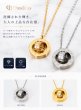 画像3: ローマ数字 ２連リング　ペンダント ジルコニア フープ ペンダント ステンレス ゴールド　シルバー トップ  ネックレス メイン ペンダントトップ マリア ネックレス メダイ ステンレスチェーンセット (3)